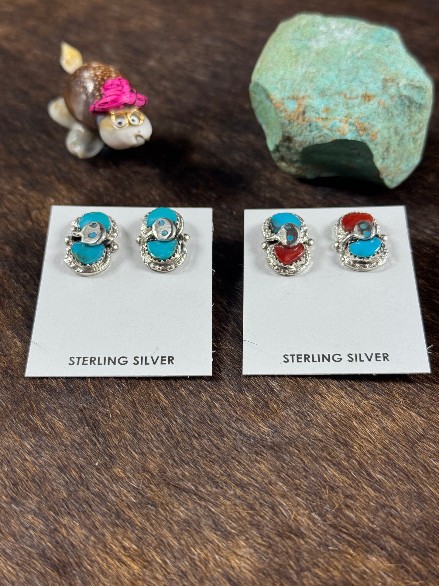 Kingman and Coral Snake Earring