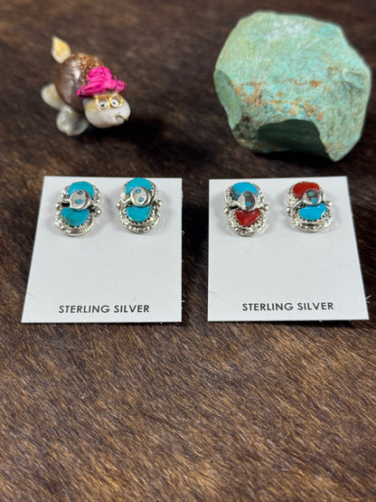 Kingman and Coral Snake Earring