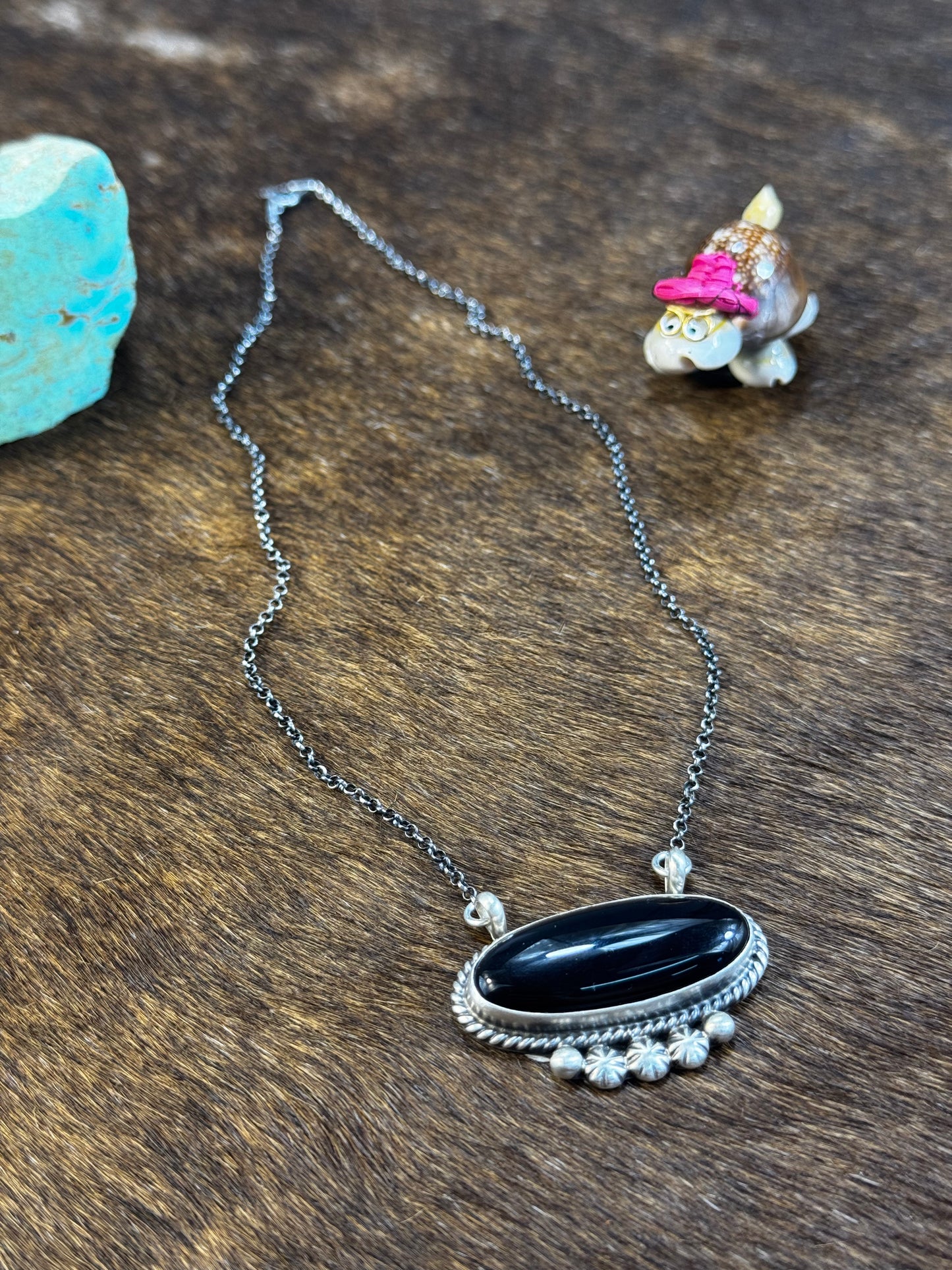 Black Onyx Oval Necklace
