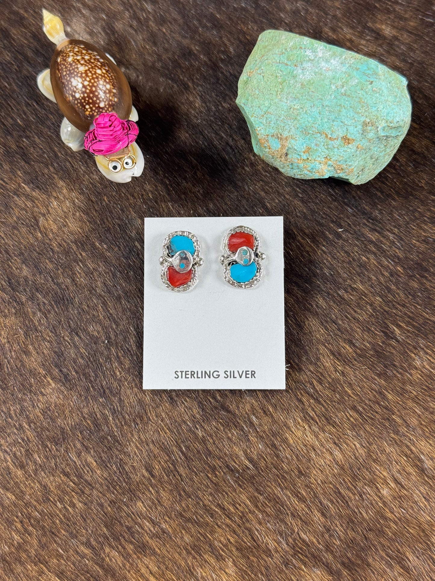 Kingman and Coral Snake Earring