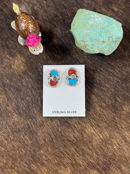 Kingman and Coral Snake Earring