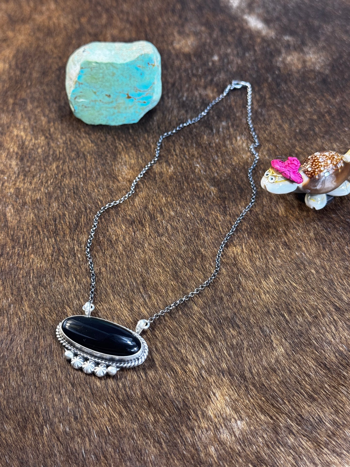 Black Onyx Oval Necklace