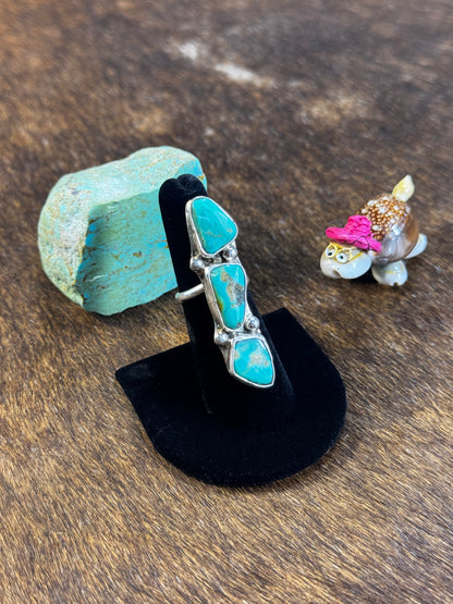 3- Stone Kingman Turquoise ring