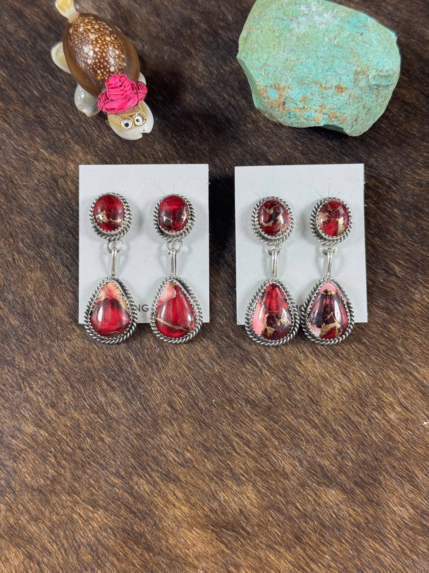 Dalia Rose two Stone Dangle Earring