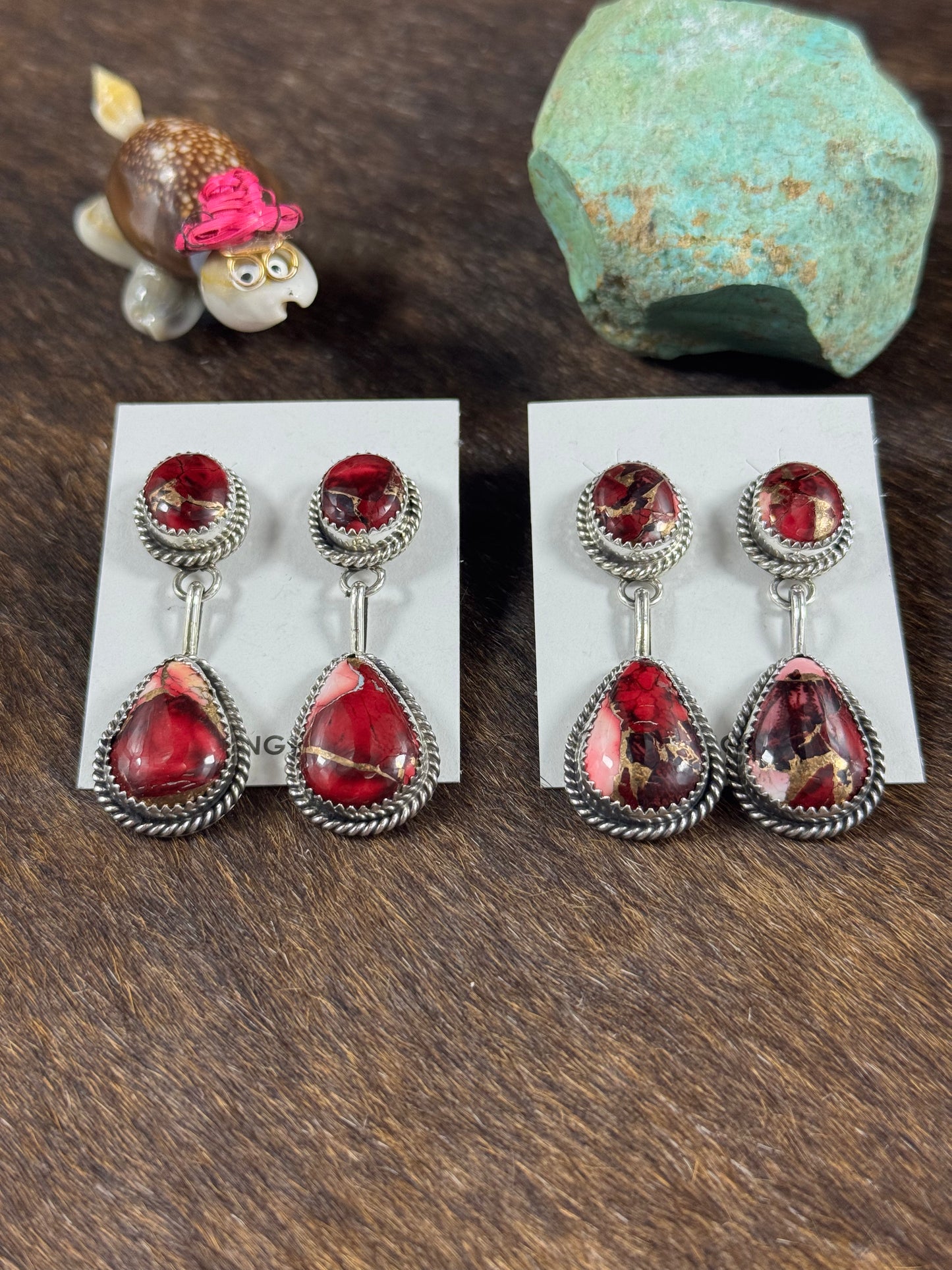 Dalia Rose two Stone Dangle Earring
