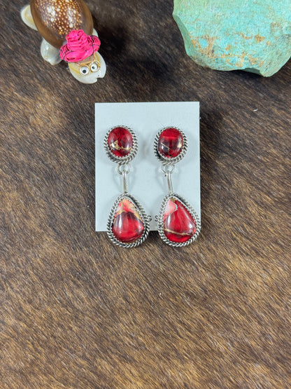 Dalia Rose two Stone Dangle Earring
