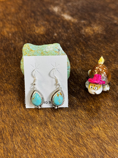 Kingman Tear Drop Dangle Earrings