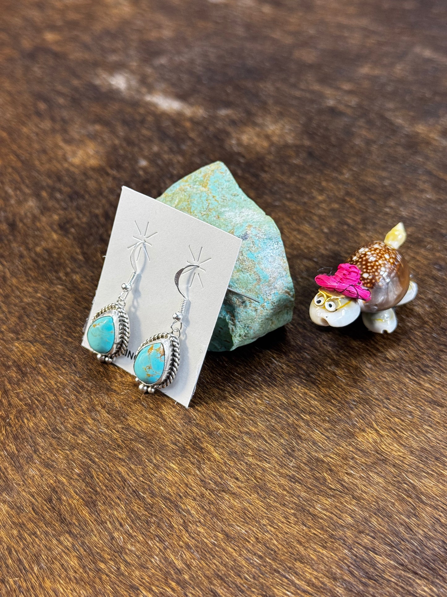 Kingman Tear Drop Dangle Earrings