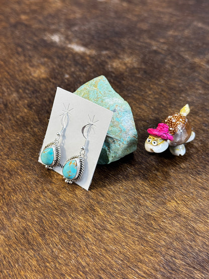 Kingman Tear Drop Dangle Earrings