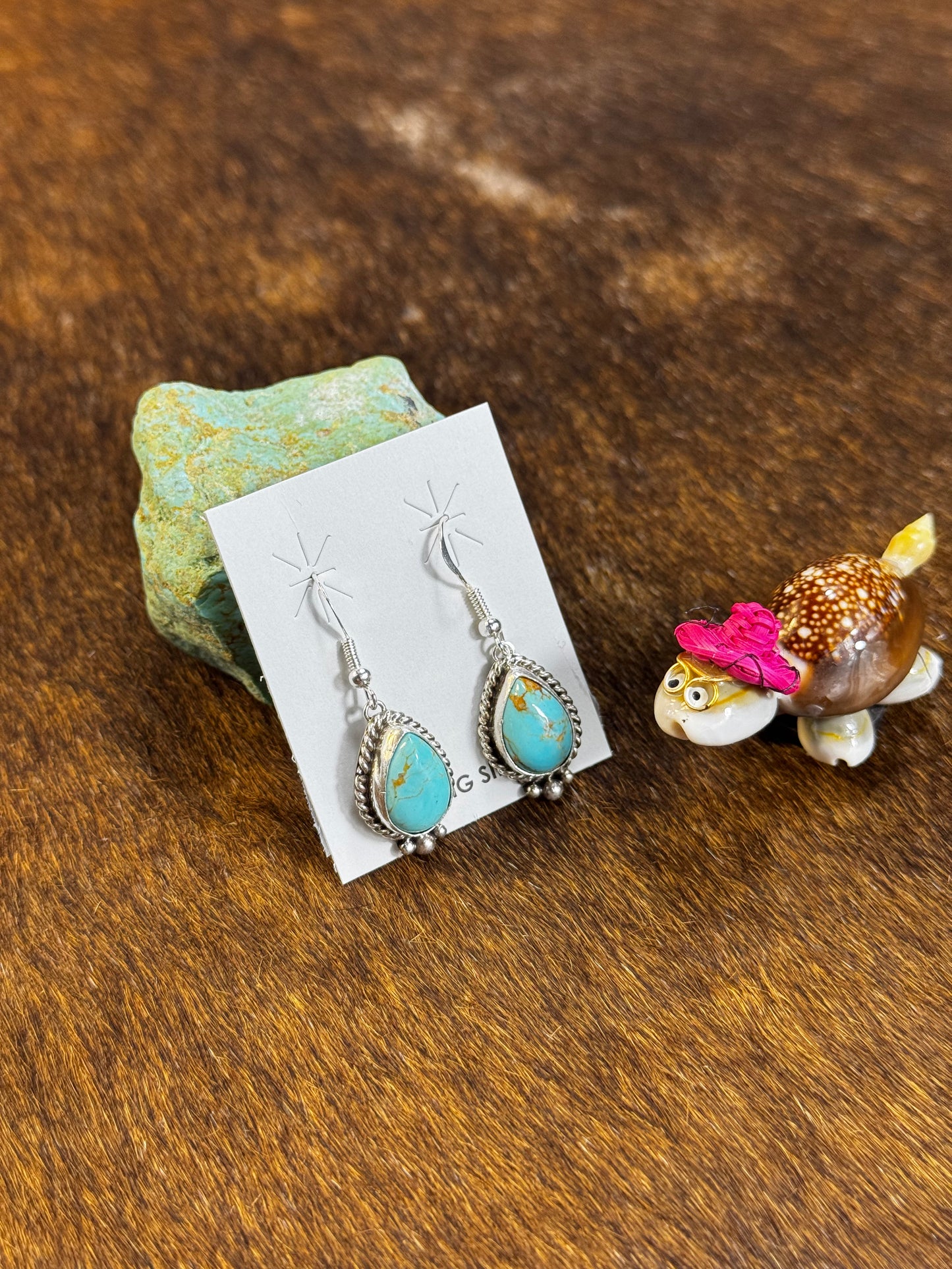 Kingman Tear Drop Dangle Earrings