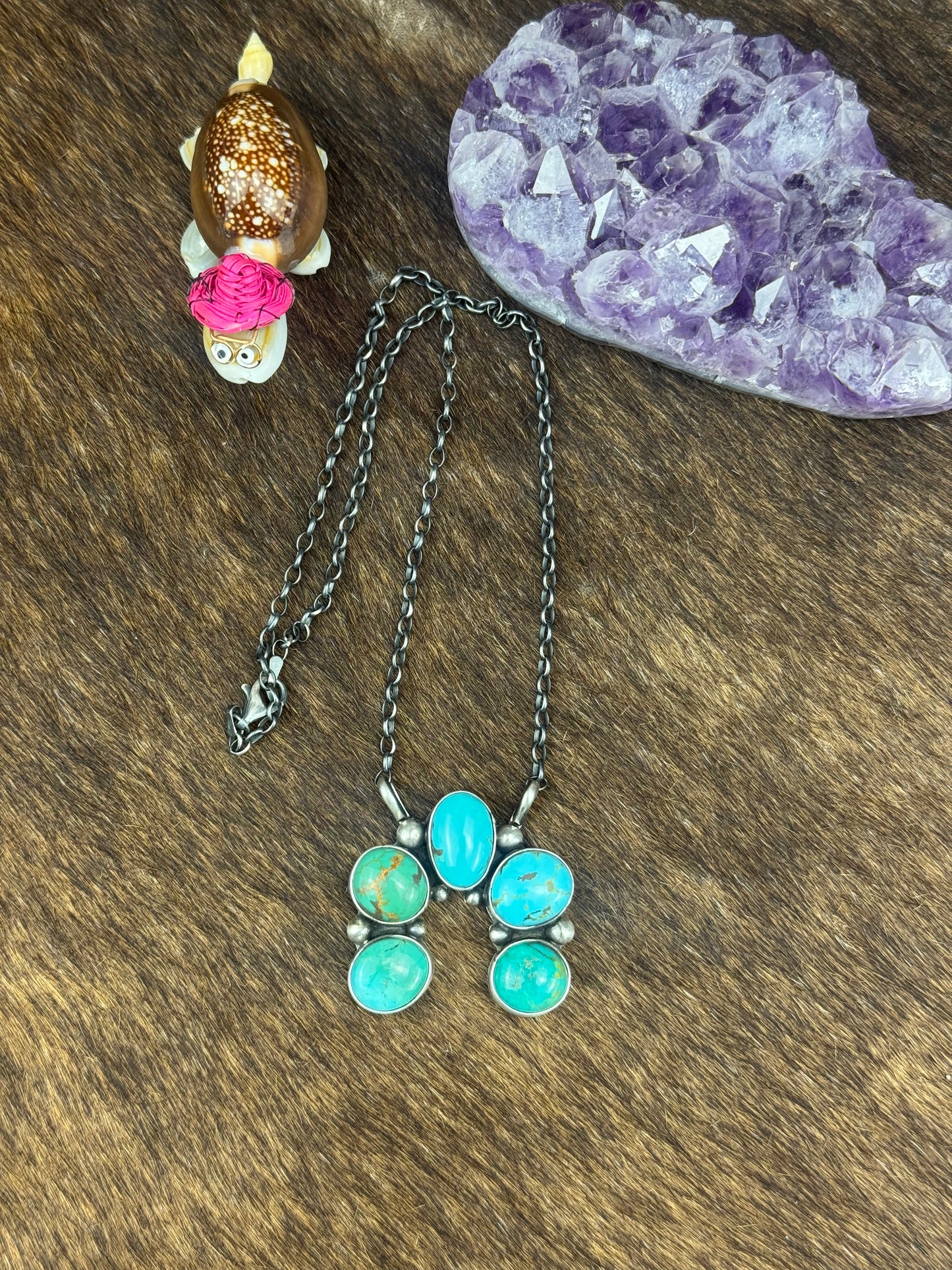 Kingman Turquoise Mini Naja Necklace