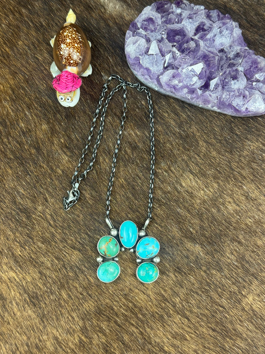 Kingman Turquoise Mini Naja Necklace