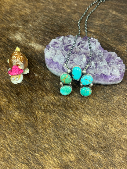 Kingman Turquoise Mini Naja Necklace
