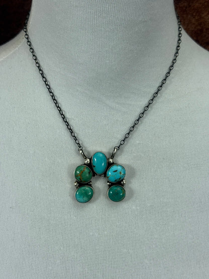Kingman Turquoise Mini Naja Necklace