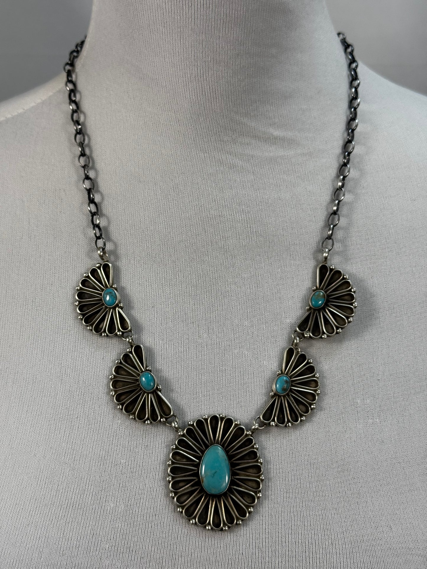 Kingman Flower Cluster Necklace