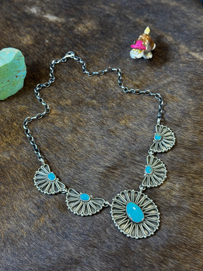 Kingman Flower Cluster Necklace