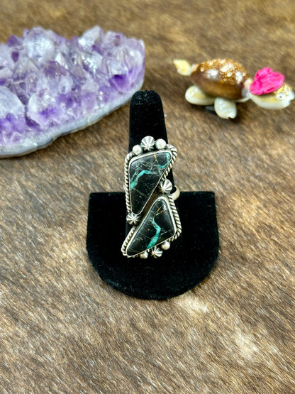 Two Stone Black Jack Ring