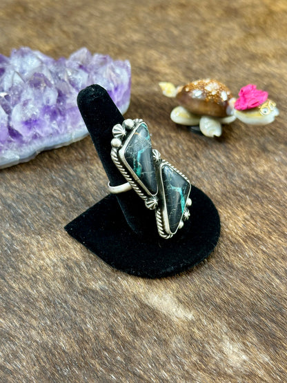 Two Stone Black Jack Ring