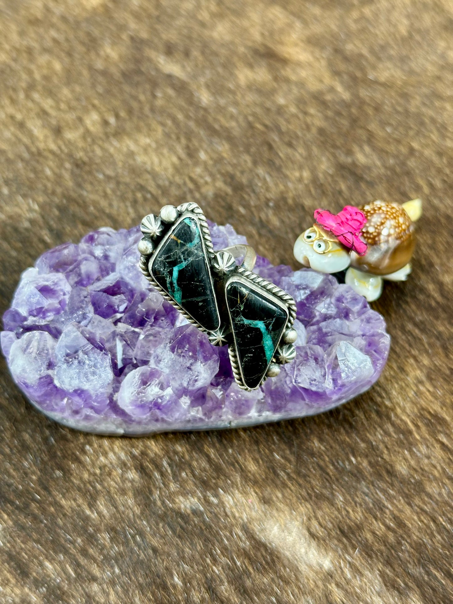 Two Stone Black Jack Ring