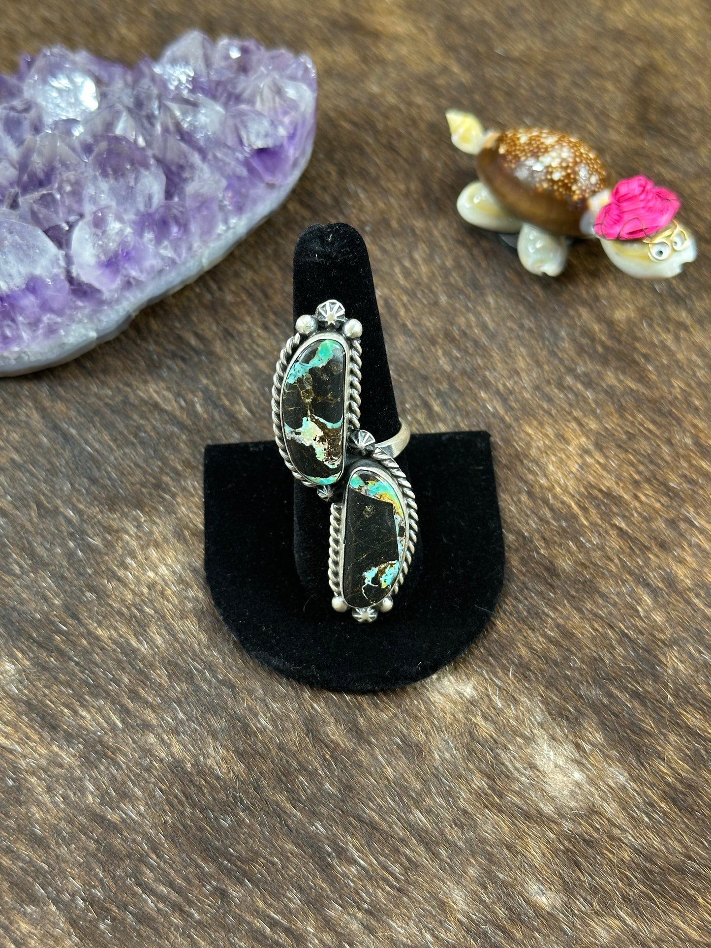 Two Stone Black Jack Ring