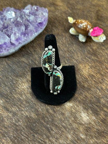 Two Stone Black Jack Ring