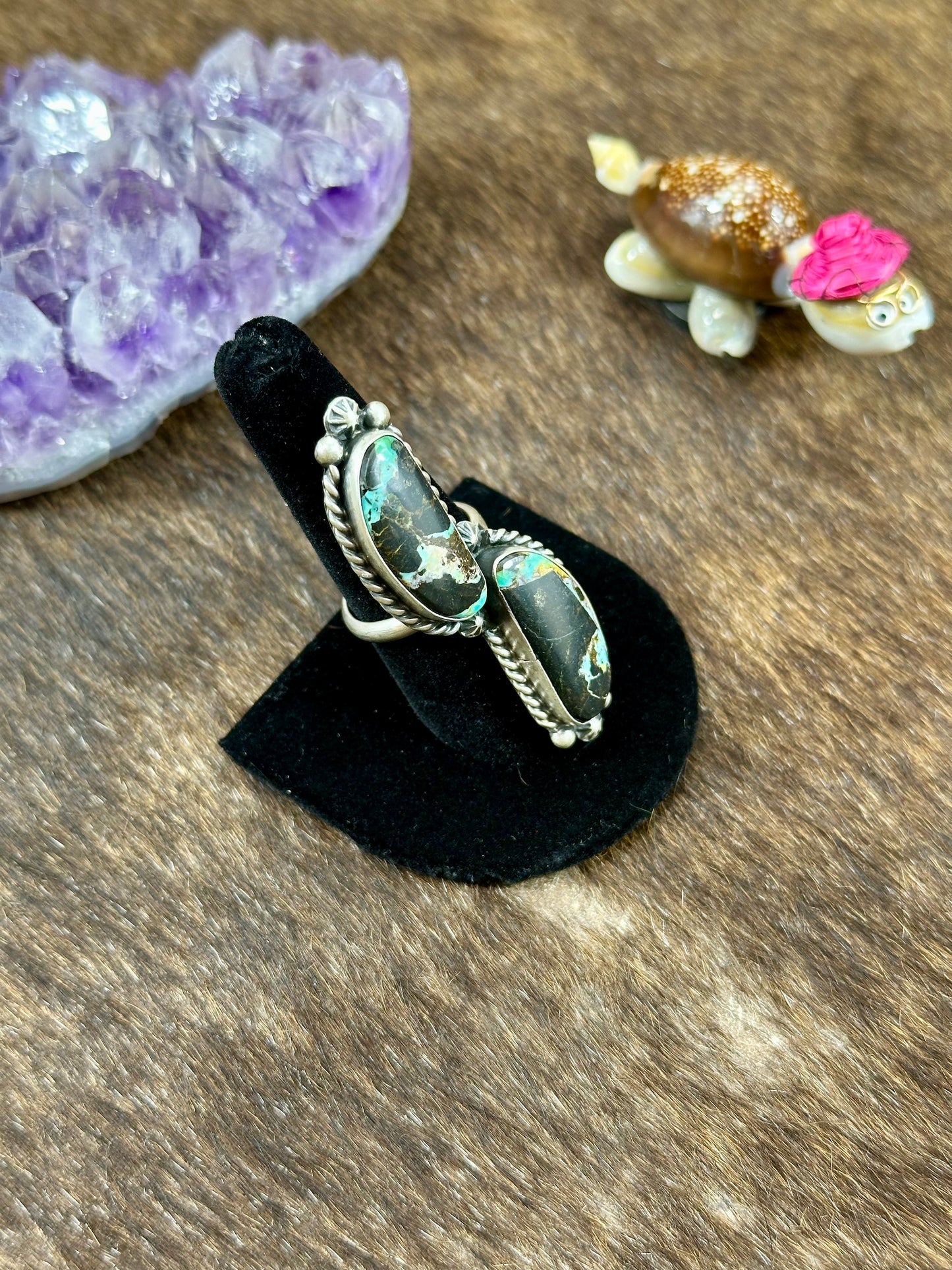 Two Stone Black Jack Ring