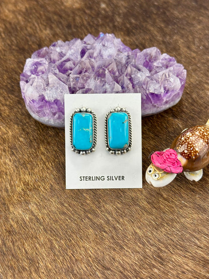 Kingman Turquoise Stud Earring