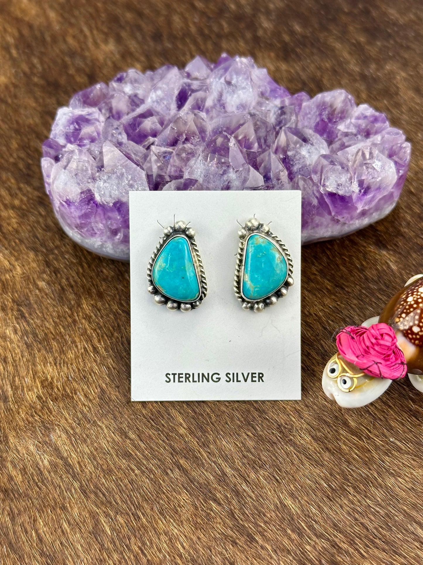 Kingman Turquoise Stud Earring