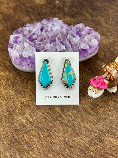 Kingman Turquoise Stud Earring