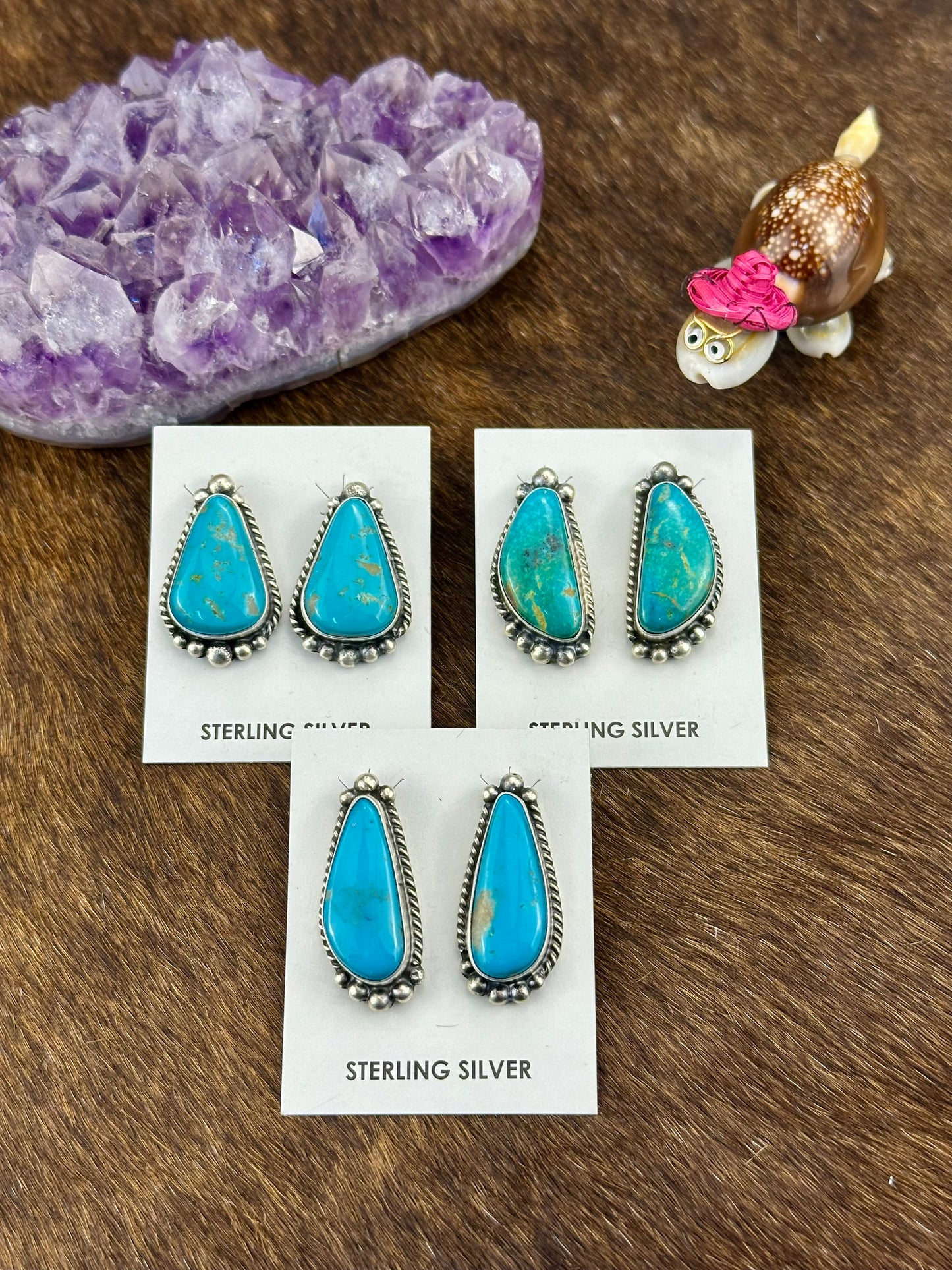 Kingman Turquoise Stud Earring