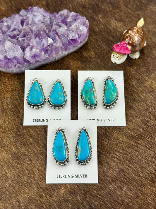Kingman Turquoise Stud Earring