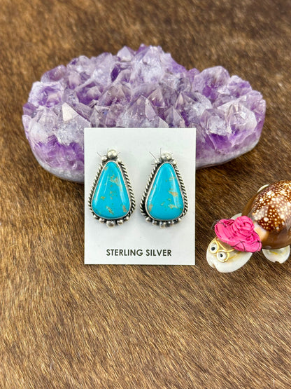 Kingman Turquoise Stud Earring