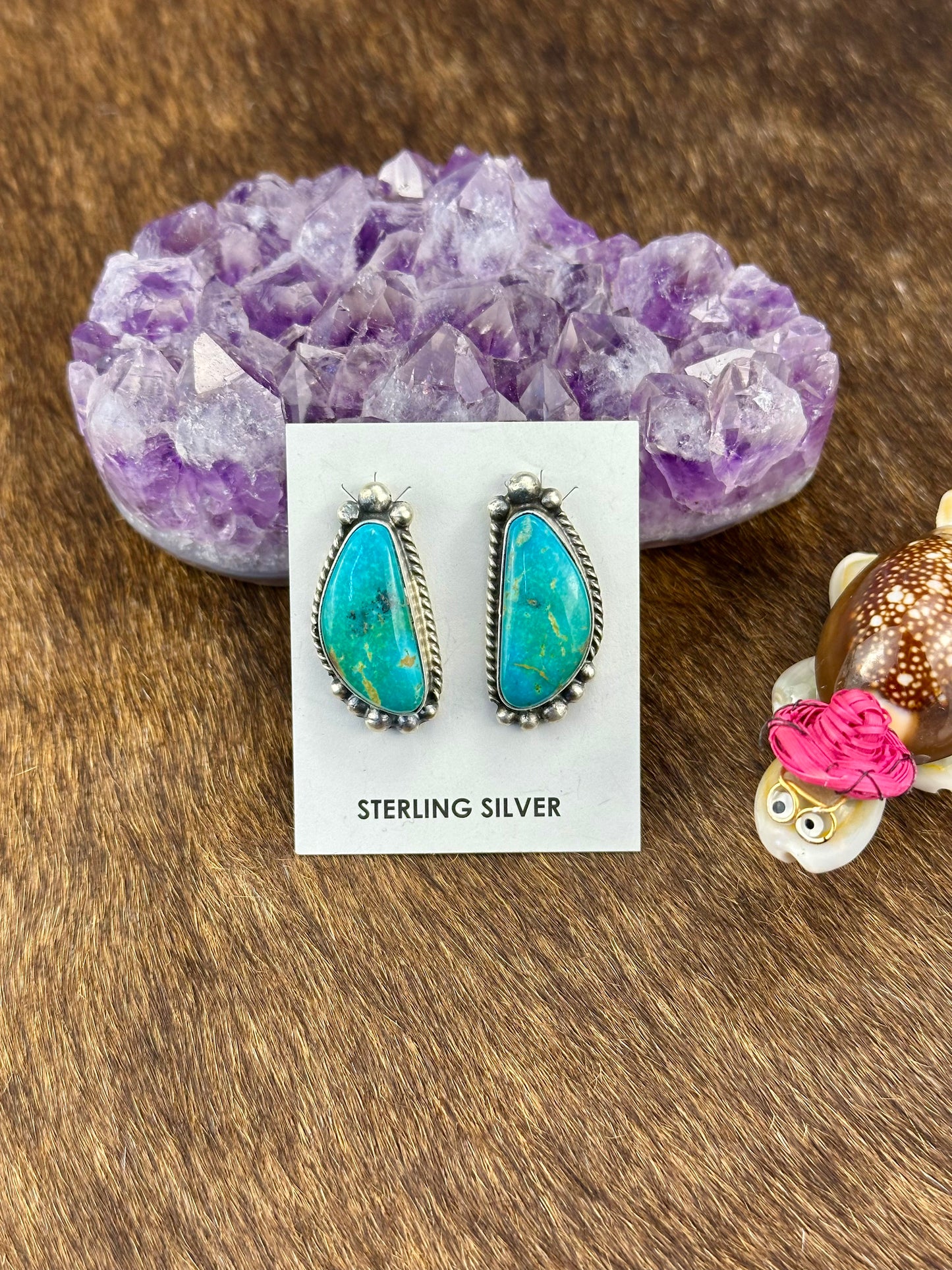 Kingman Turquoise Stud Earring