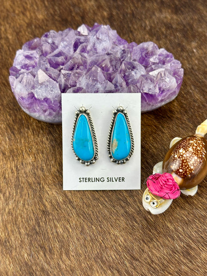 Kingman Turquoise Stud Earring
