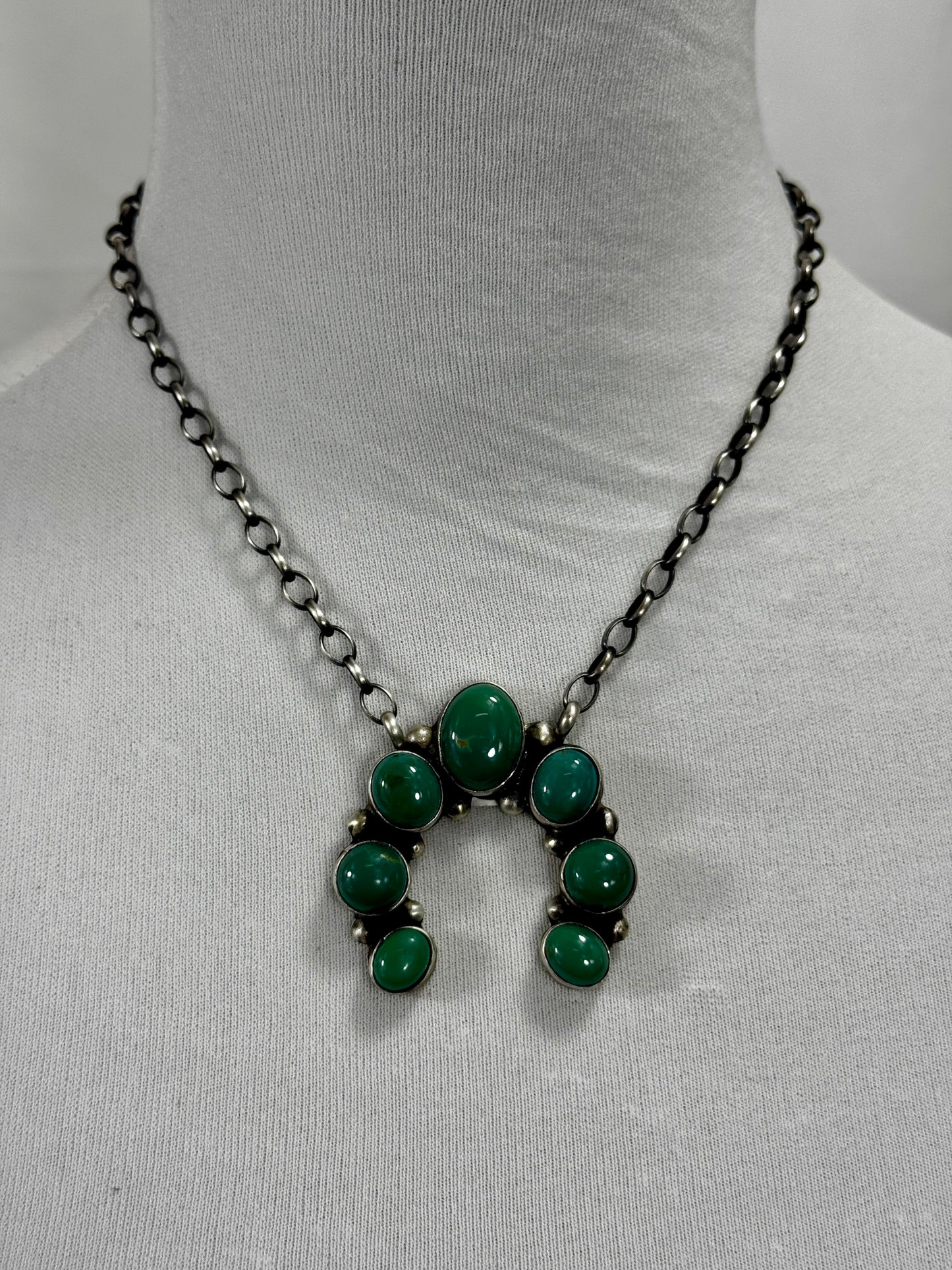 Kingman Turquoise Naja Necklace
