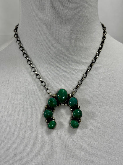 Kingman Turquoise Naja Necklace