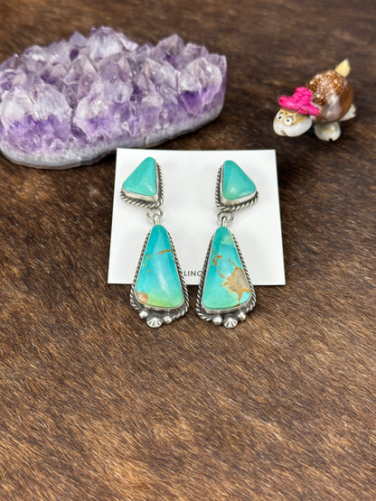 Kingman Two Stone Dangle Earring