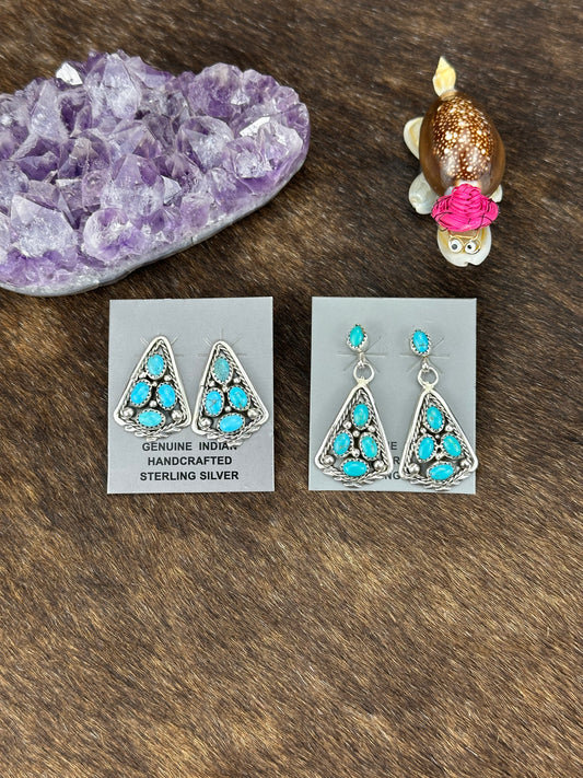 Kingman Turquoise TREE Earring