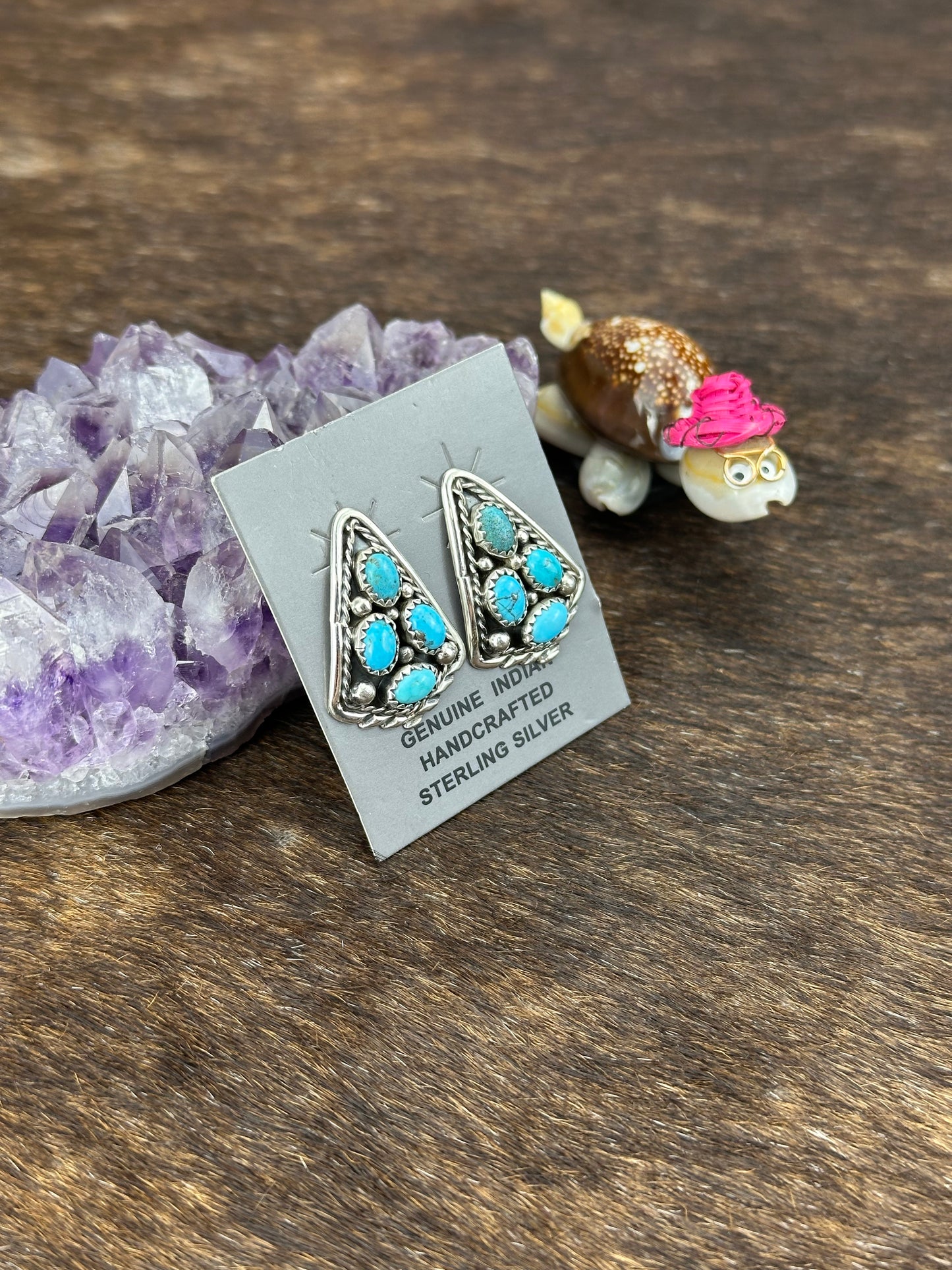 Kingman Turquoise TREE Earring
