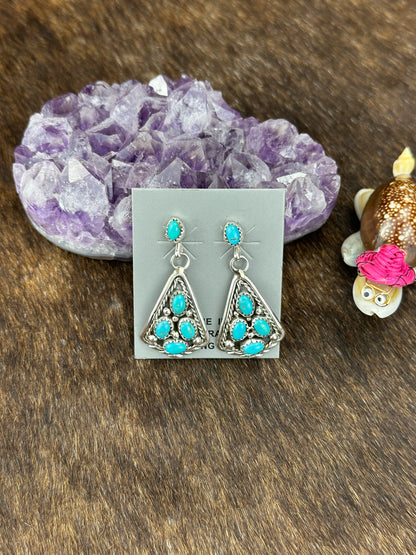 Kingman Turquoise TREE Earring
