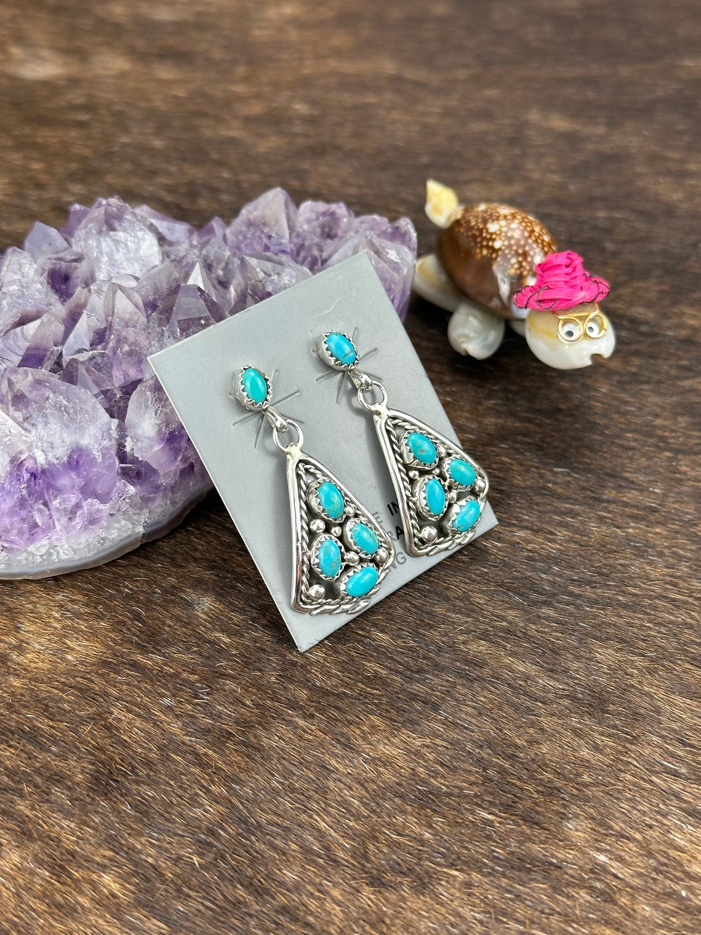 Kingman Turquoise TREE Earring