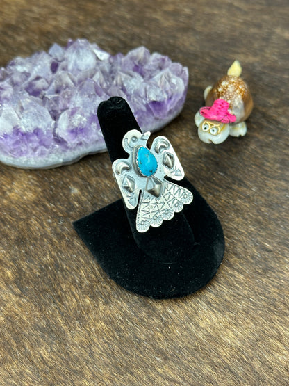Kingman Turquoise Thunderbird Ring