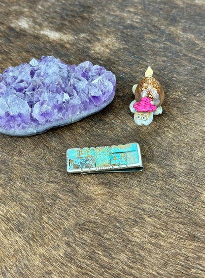 Number 8 Turquoise Money Clip
