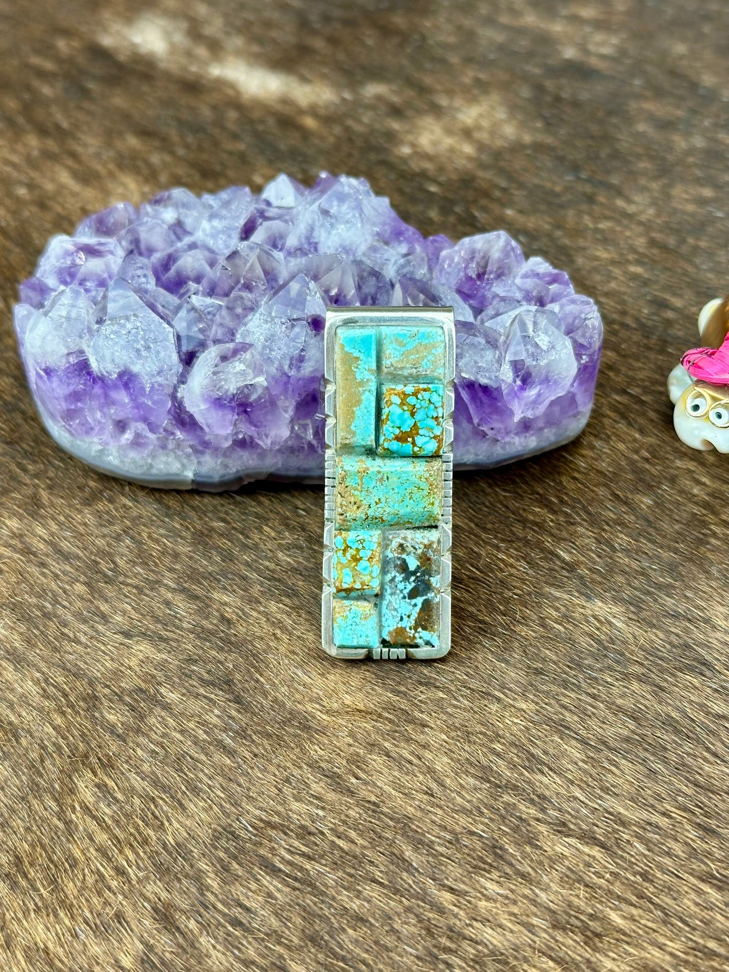 Number 8 Turquoise Money Clip