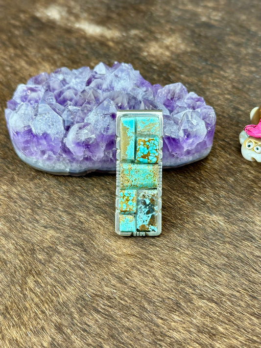 Number 8 Turquoise Money Clip