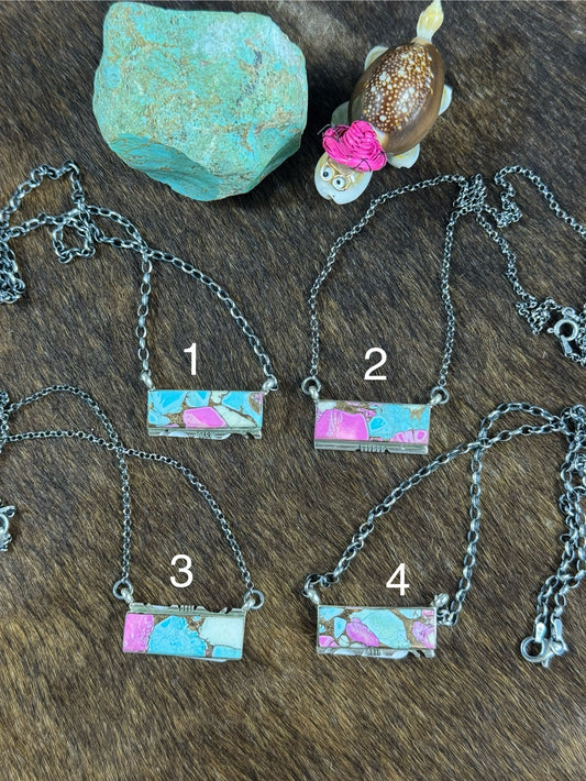 Cotton Candy Steve Francisco Bar Necklace