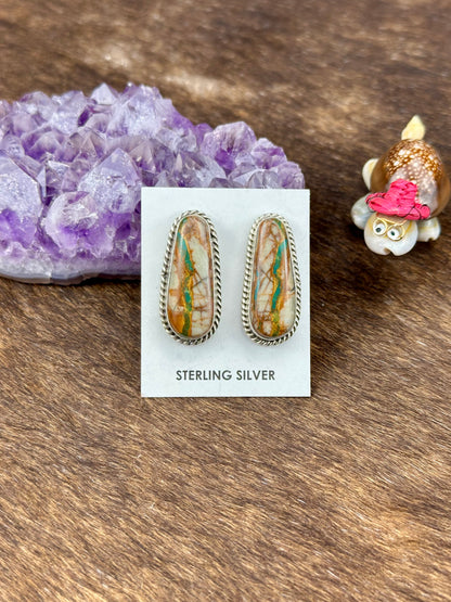Royston Ribbon Teardrop Sterling Silver Studs