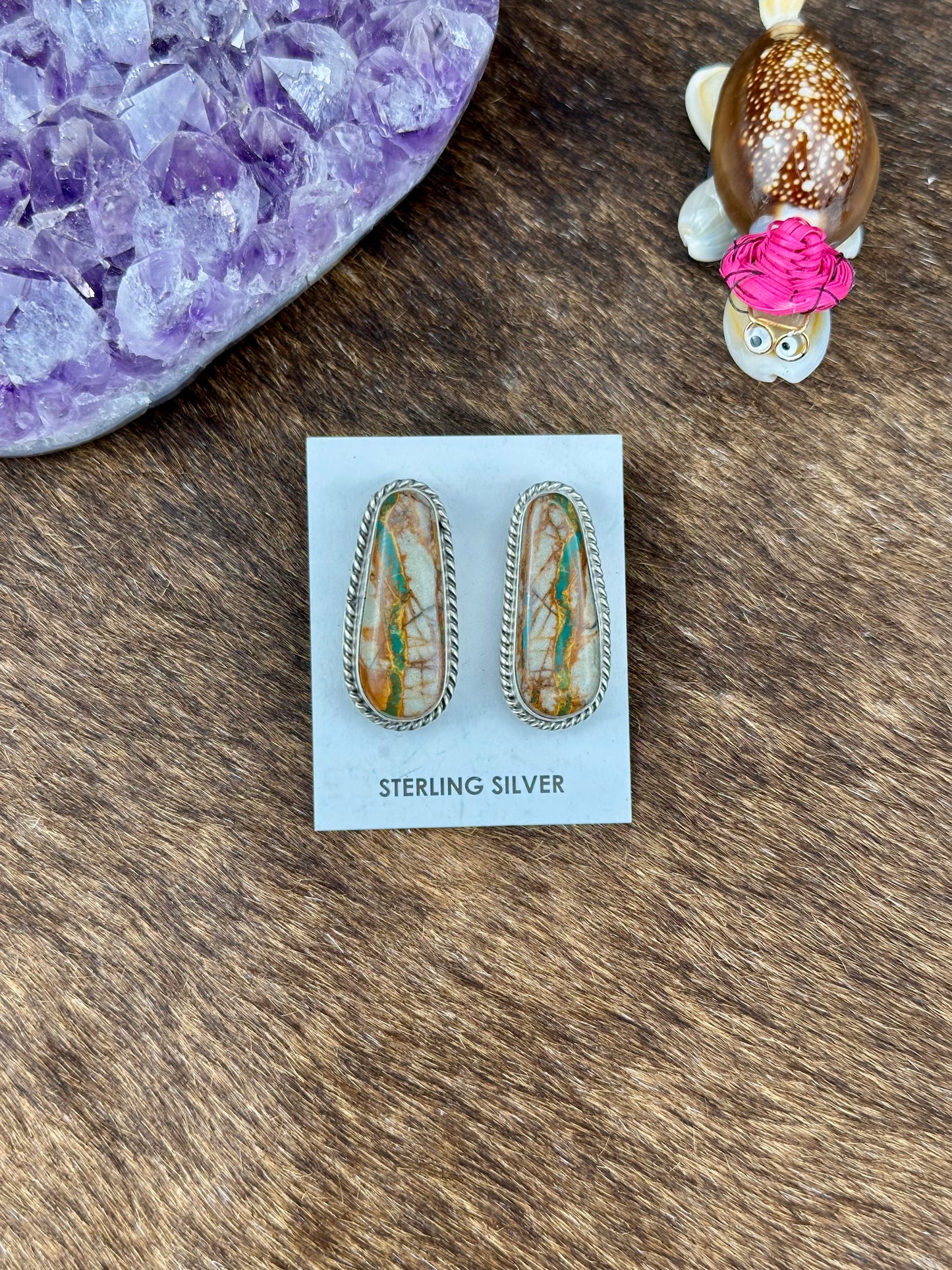 Royston Ribbon Teardrop Sterling Silver Studs