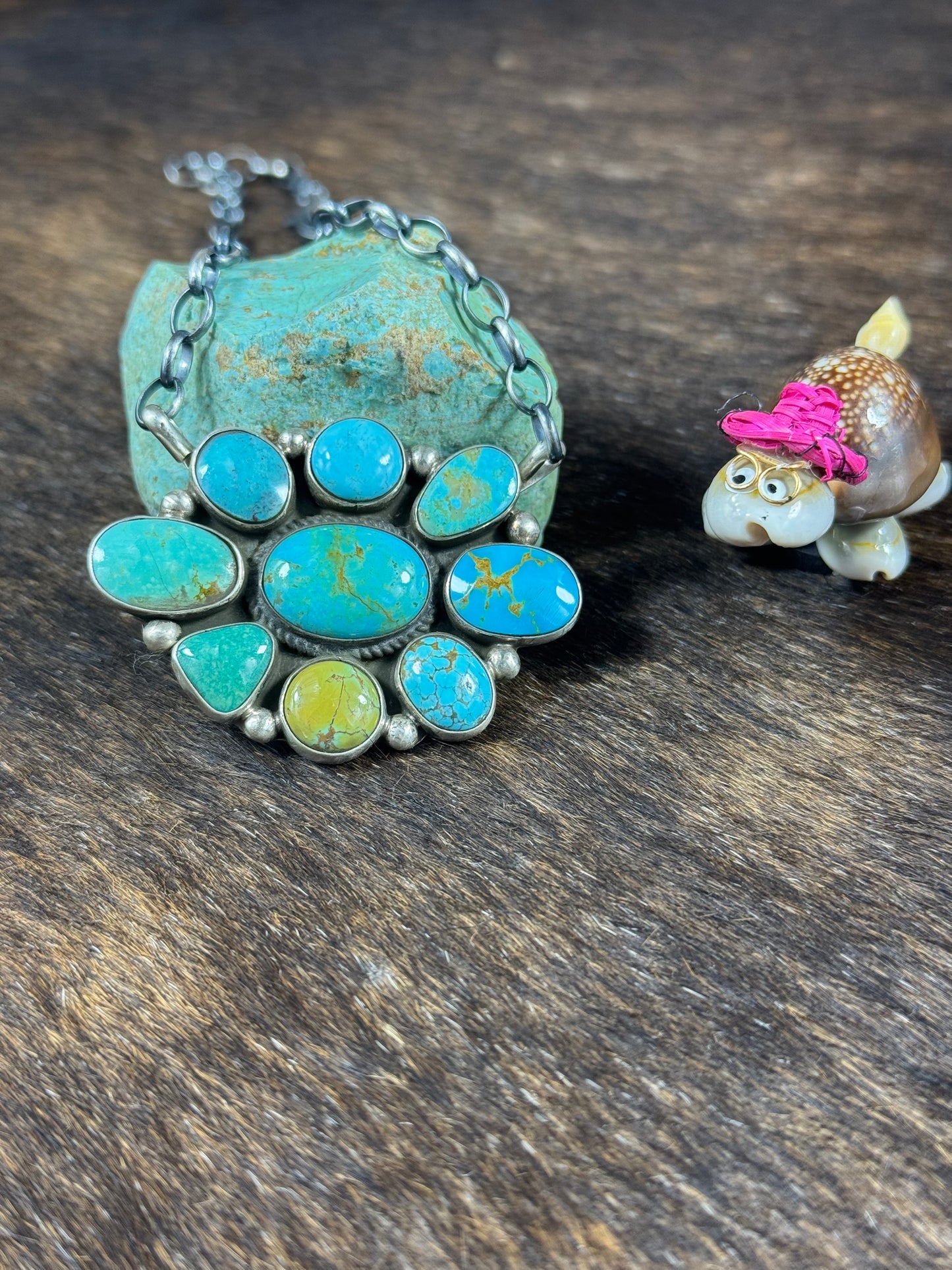 Kingman Cluster Fixed Pendant Necklace