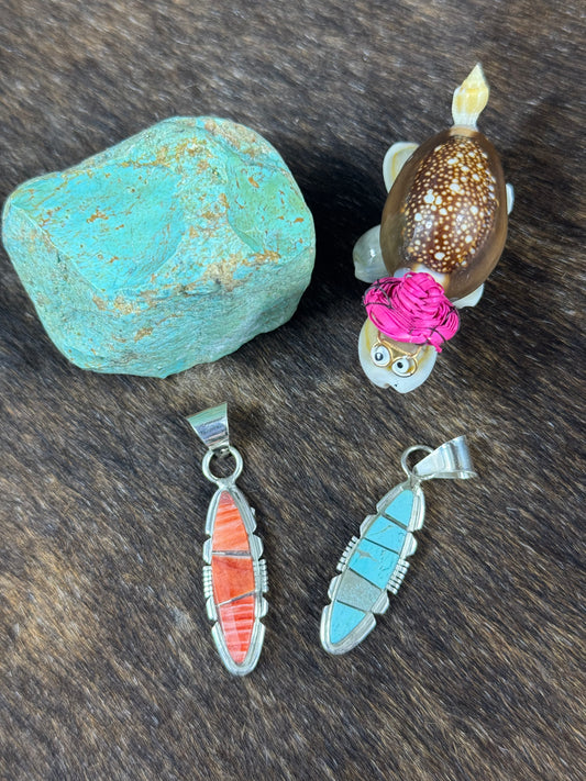 Spiny and Turquoise Inlay Pendant